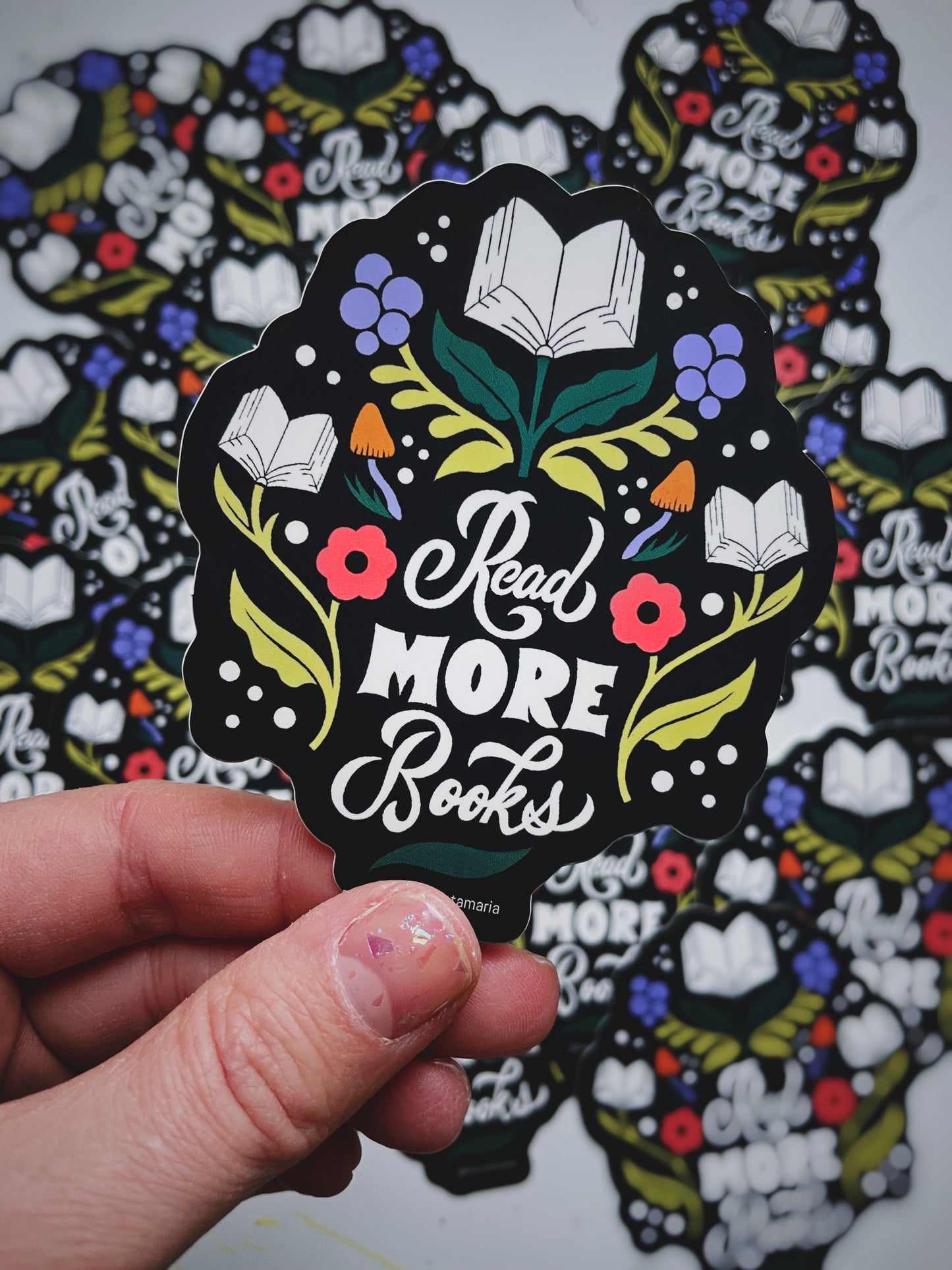Read More Books matte vinyl sticker