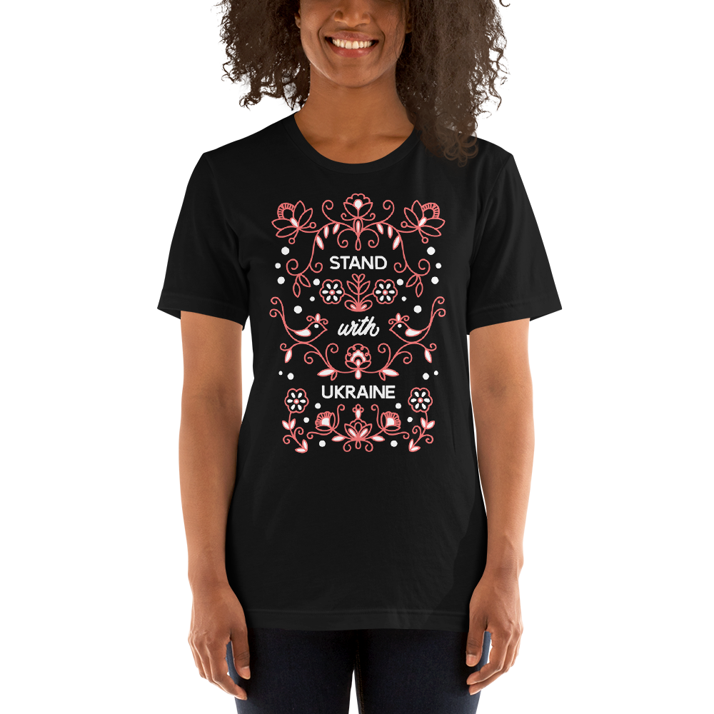 Stand with Ukraine - Black Unisex t-shirt