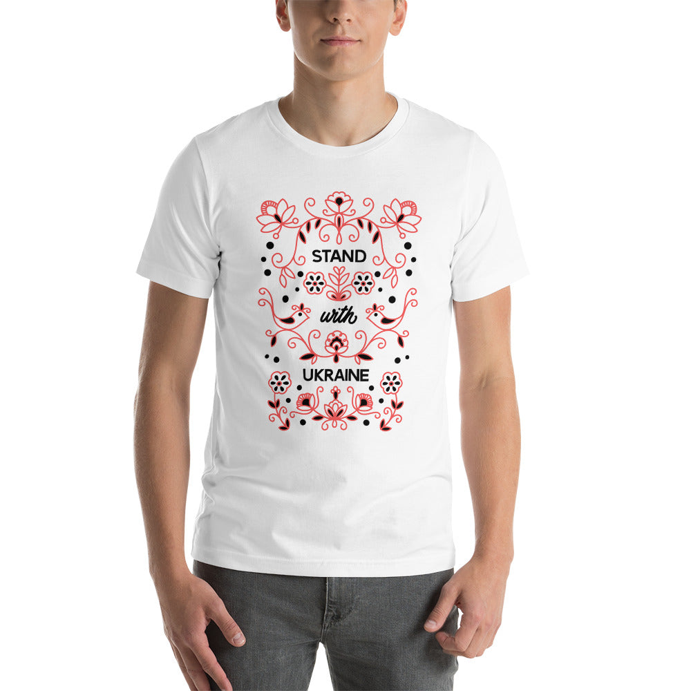 Stand with Ukraine - White Unisex t-shirt