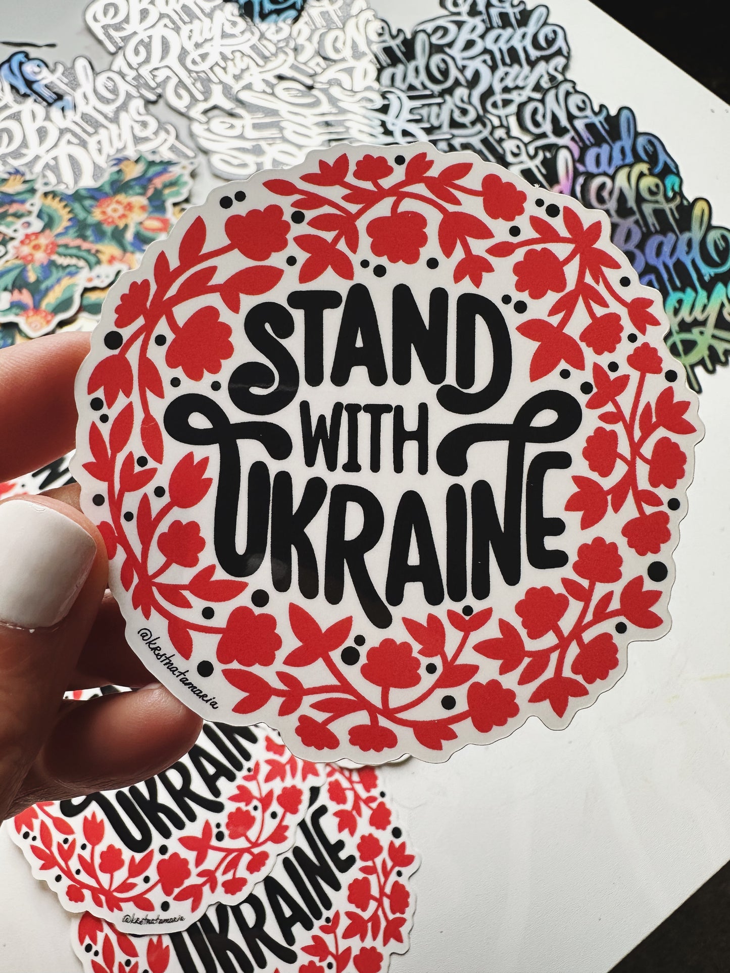 Stand with Ukraine vinyl sticker