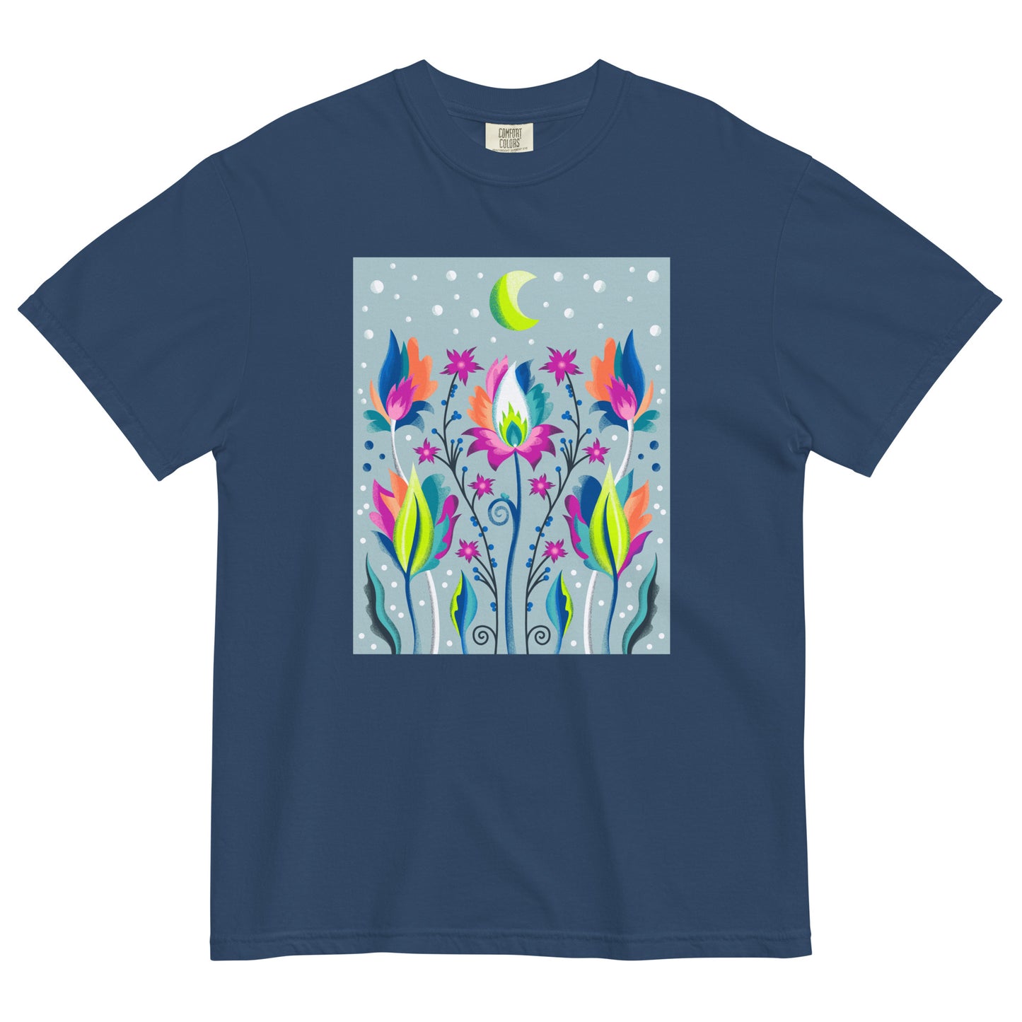 Unisex garment-dyed heavyweight t-shirt - Magical Florals