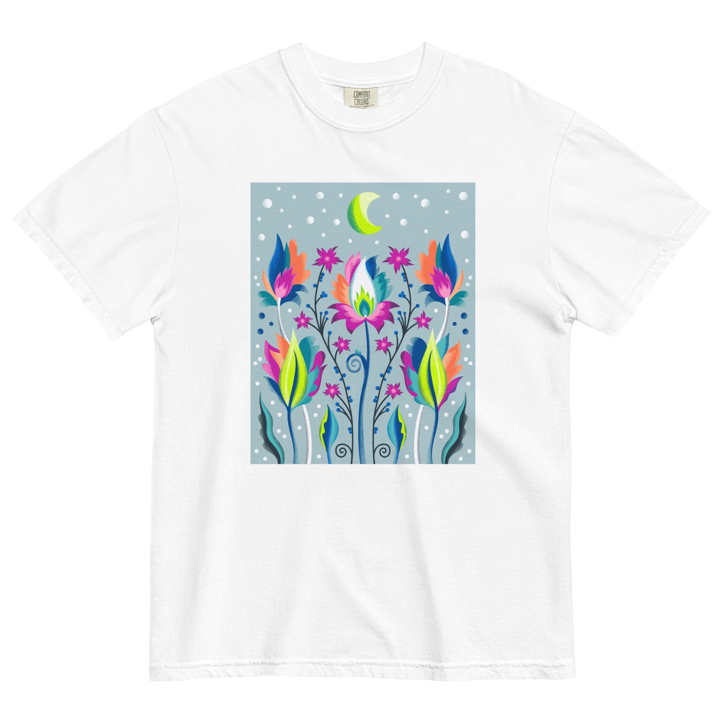 Unisex garment-dyed heavyweight t-shirt - Magical Florals